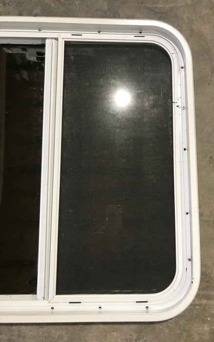 Used White Radius Opening Window : 26 1/2" W x 26 1/2" H x 2" D