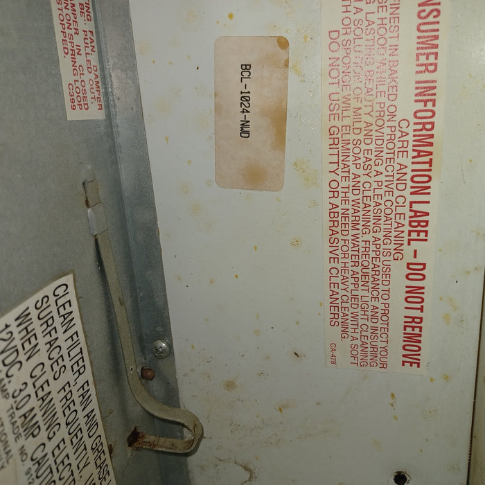 Used Ventline RV Range Hood Fan CC316-1