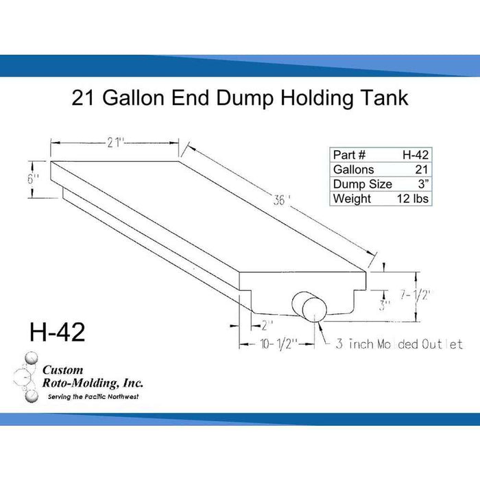 21 Gal Holding Tank - Young Farts RV Parts