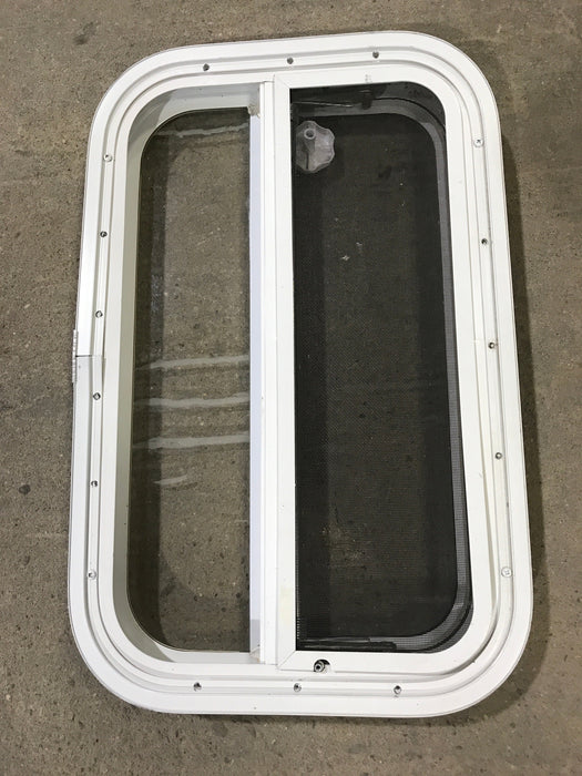 Used White Radius Opening Window : 23 1/4" W X 14 1/2" H X 1 1/2" D