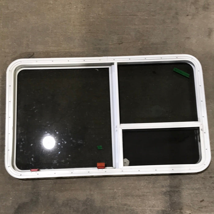 Used White Radius Emergency Opening Window : 47 1/2" X 28 1/2 X 2" D