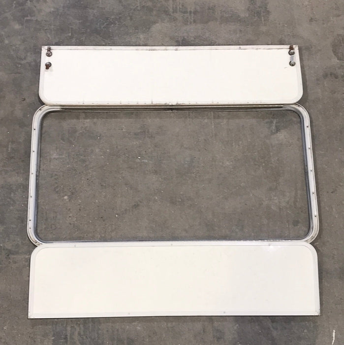 Used Radius Corner Cargo Door 47 3/4" W x 24 3/4" H x 1/2" D - Young Farts RV Parts