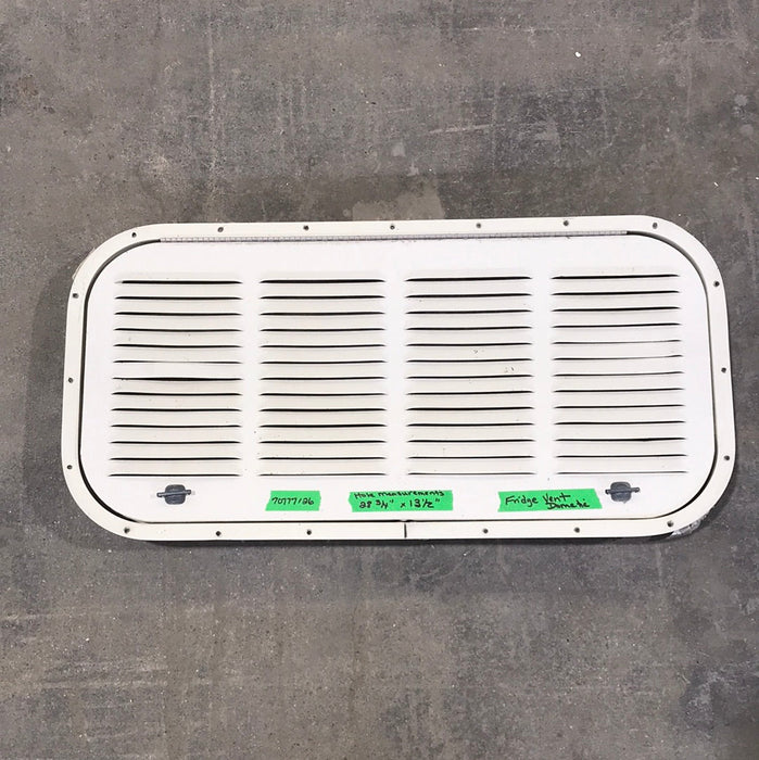 USED DOMETIC Off White Exterior Vent Door with Frame 28 3/4" W x 13 1/2" H x 1 1/2" D