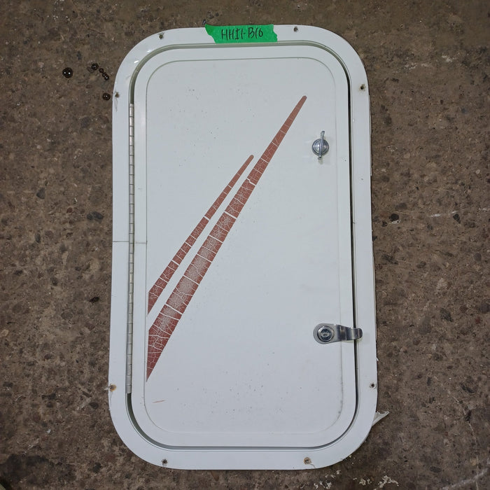 Used Young Farts RV Parts Radius Cornered Cargo Door 20.75″ X 11 5/8″ X 1 7/8″