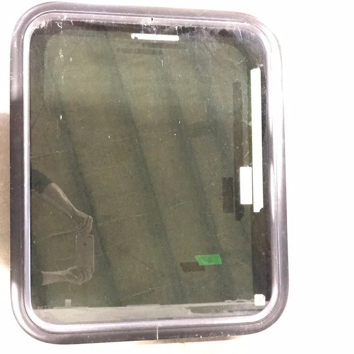 Used Black Radius Non Opening Window : 28 3/4 X 23 1/2 X 2" D