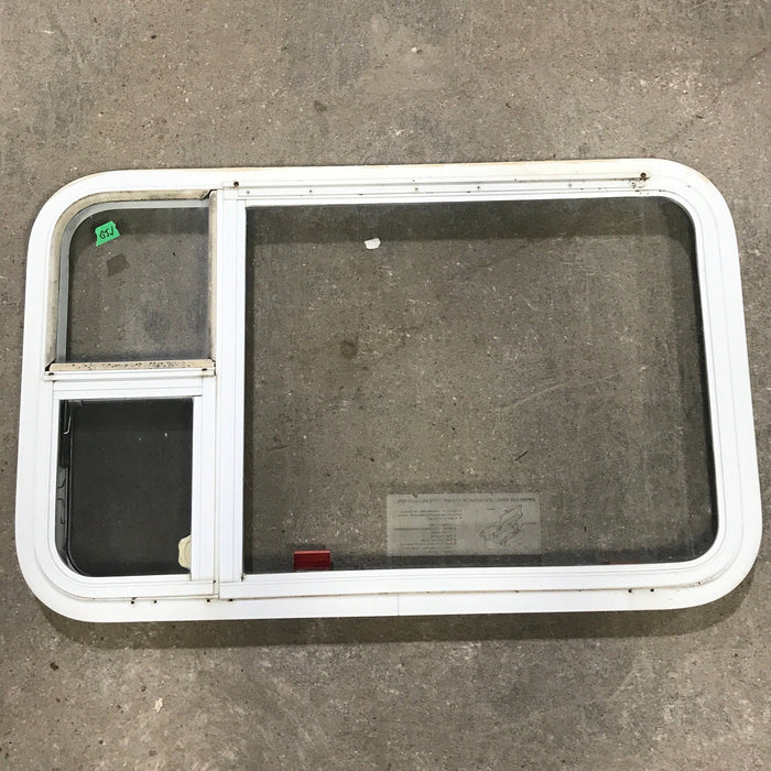 Used White Radius Emergency Opening Window : 35 1/2" W x 21 1/2" H x 1 7/8" D