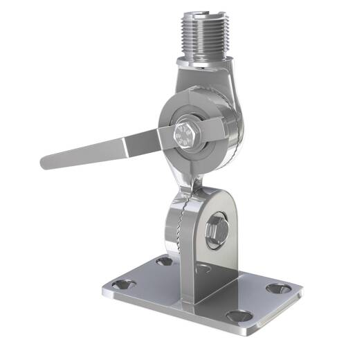 Shakespeare Antenna Mount - Ratchet Mount With Handle; 1"-14 Thread; Hardware Sold Separate - 3187