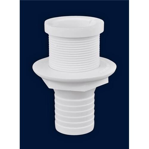 Attwood Marine Boat Scupper - Cockpit Drain - Fits 1.5" ID Hose - White; Single - 3875C1