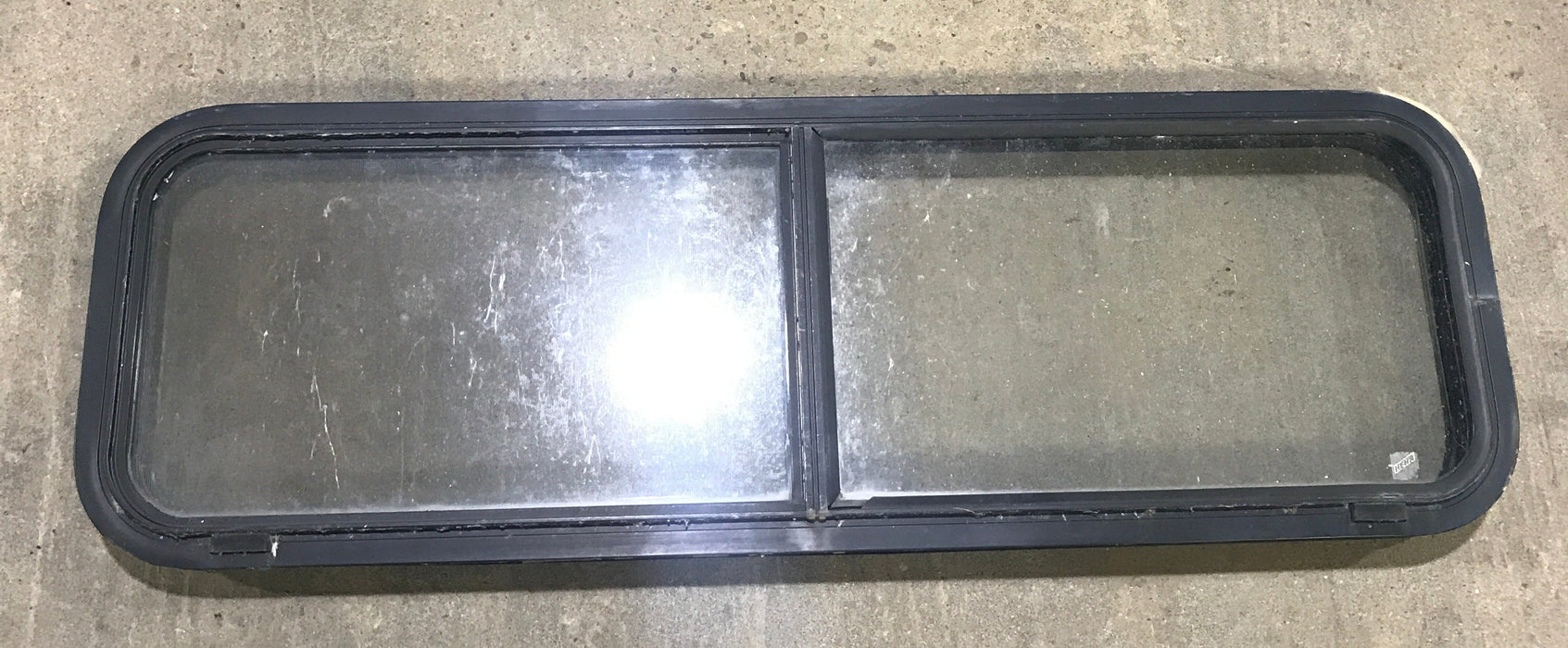 Used Black Radius Opening Window : 49" W x 15 1/4" H x 2" D