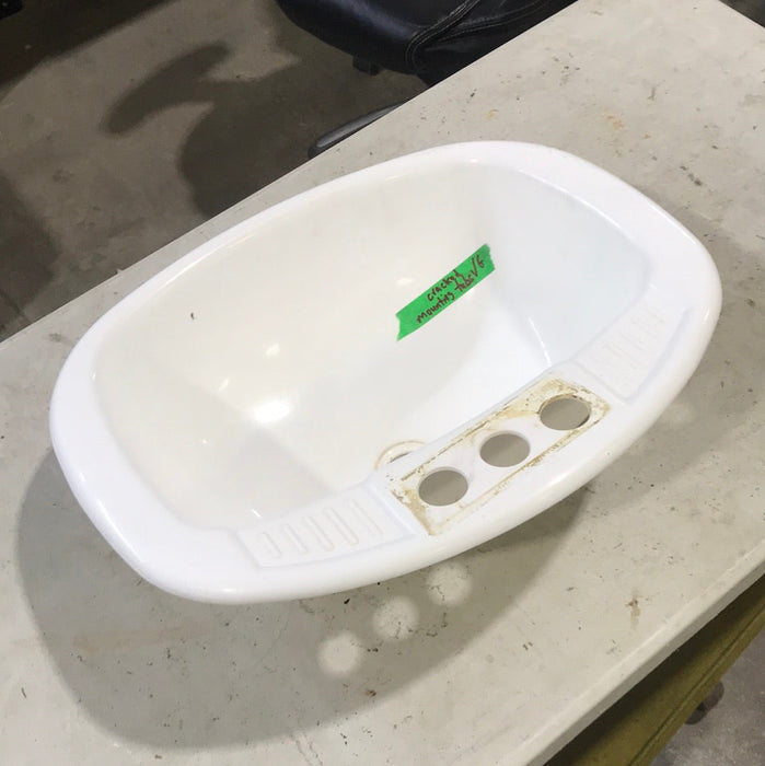Used Bathroom Sink, Off-White - 20" X 16" X 6 1/2"D