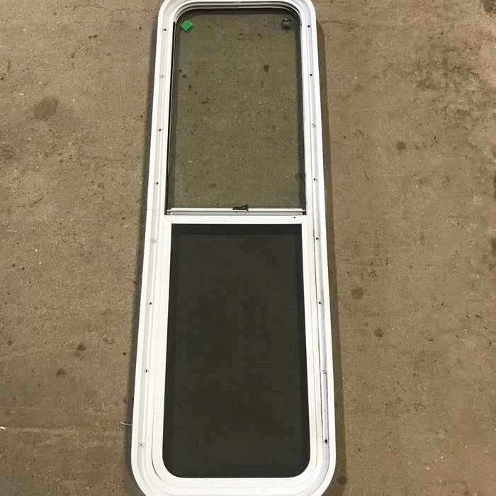 Used White Radius Opening Window : 48" W x 14 3/4" H x 1 7/8" D