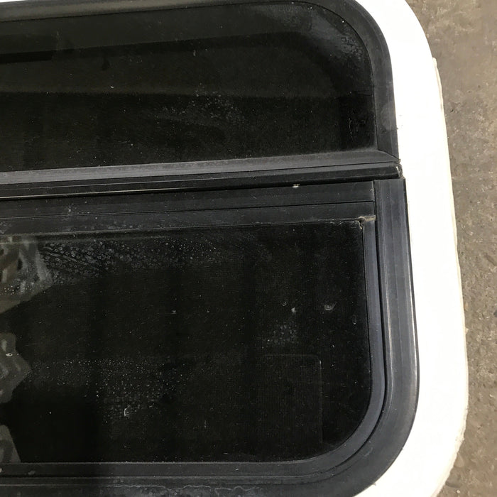 Used White Radius Opening Window : 23.5" X 14.5" X 1.875"