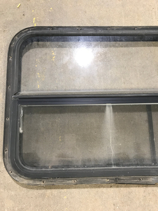 Used Black Radius Opening Window : 42 1/2" W x 22 1/2" H x 2" D