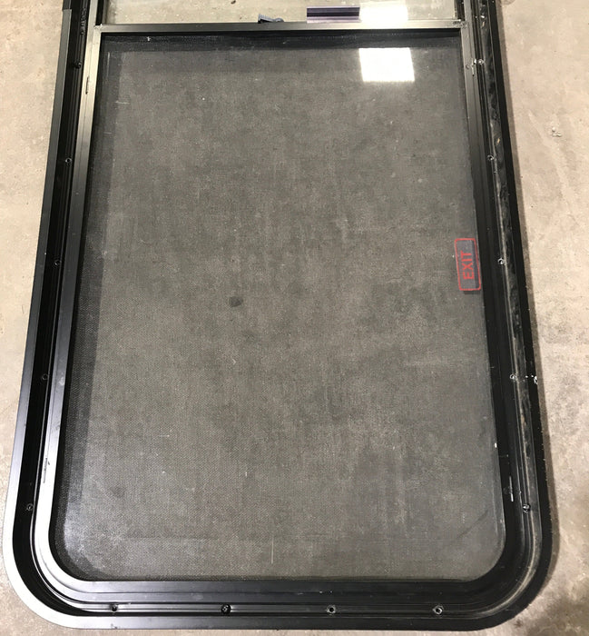 Used Black Radius Opening Window : 60 1/4" W x 21 3/4" H x 1 7/8" D