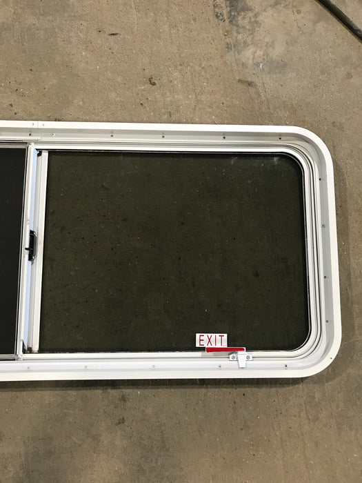 Used White Radius Emergency Opening Window : 54 1/4" W x 21 3/4" H x 2" D