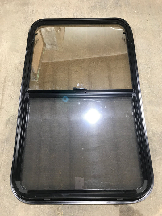 Used Black Radius Opening Window : 23 3/4" W x 39 3/4" H x 1 1/2" D