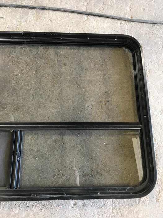 Used Black Radius Opening Window : 47 1/2" W x 30" H x 2" D