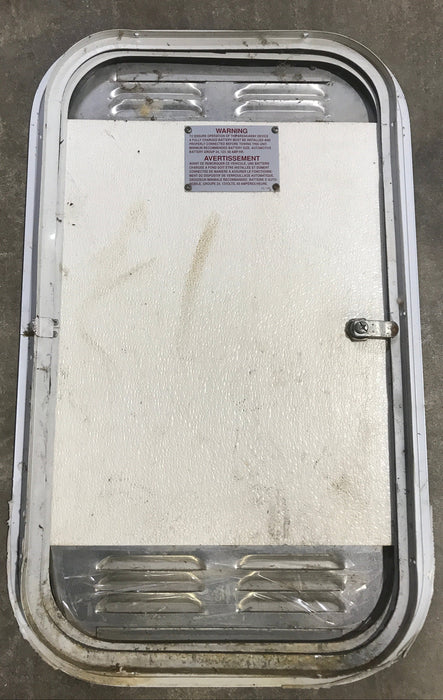 Used Radius Cornered Propane / Battery Cargo Door 13 3/4" x 24" x 1"D