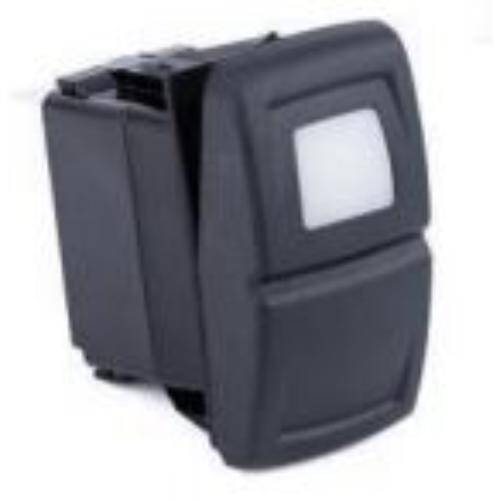 Sierra Marine Contura XIV Rocker Switch; 12 Volt DC; 20 Amp - Red Illuminated; Black - RK19030