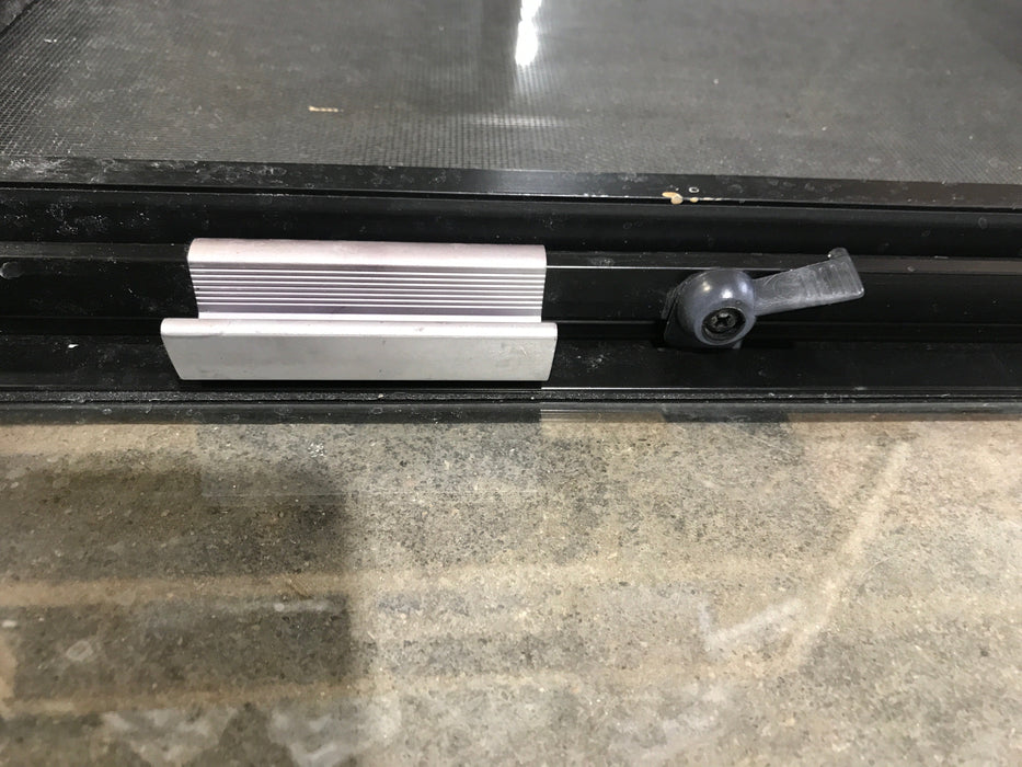 Used Black Radius Opening Window : 30 1/4" W x 17 3/4" H x 1 7/8" D