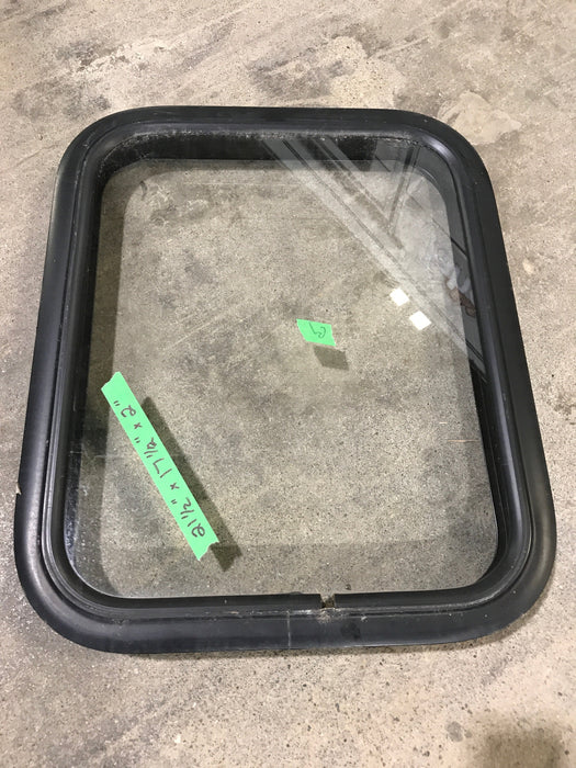Used Black Radius Non Opening Window : 21 1/2" W X 17 1/2" H X 2" D