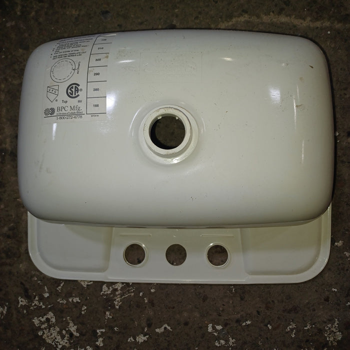 Used Bathroom Sink, Off-White - 14 1/2" X 11 5/8" X 6.5"D