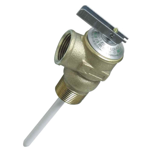 3/4" Temperature and Pressure Relief Valve with 4" Epoxy - Coated Probe - Young Farts RV Parts