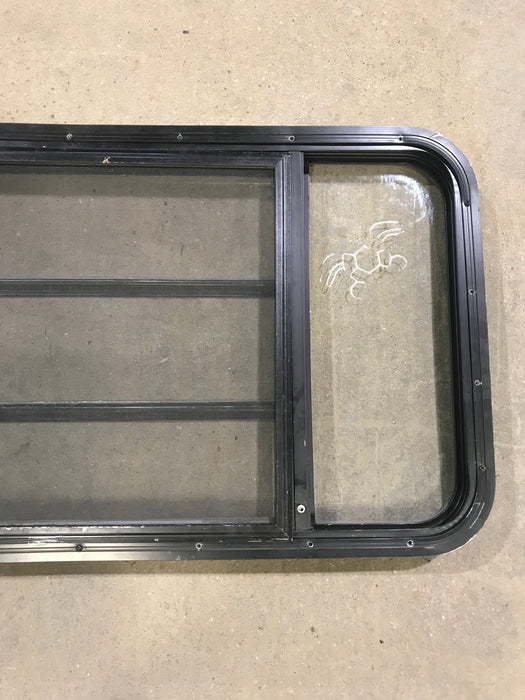 Used Black Radius Opening Window : 60" W x 21 3/4" H x 2" D