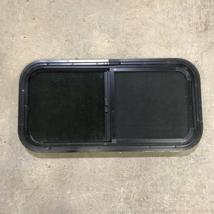 Used Black Radius Opening Window : 29.5" X 14.5" X 1.5"