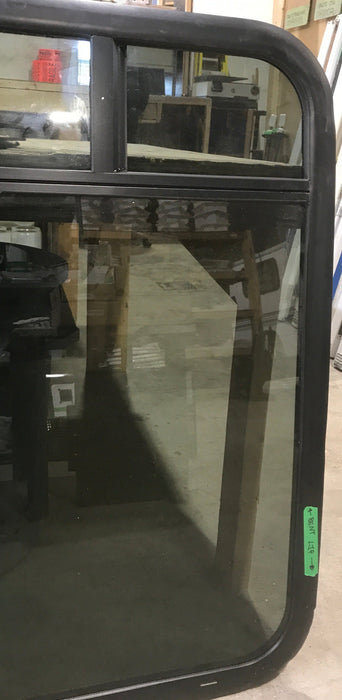 Used Black Radius Opening Window : 35 3/4" W x 36" H x 3/4"