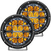 360 - Series 6" LED Off - Road Fog Light Spot Beam w/Amber Backlight - Black Housing - Young Farts RV Parts