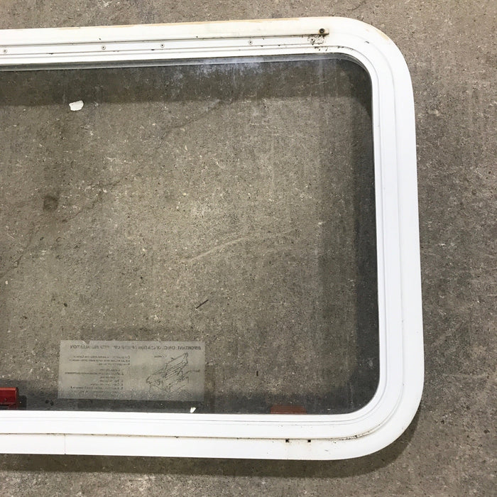 Used White Radius Emergency Opening Window : 35 1/2" W x 21 1/2" H x 1 7/8" D