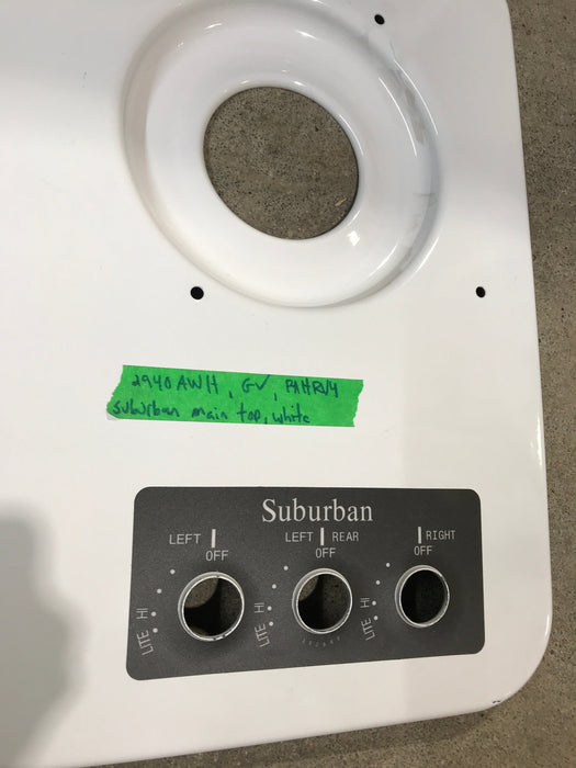 Used Main Top Suburban - Cooktop Cover, Off-White - 2940AWH