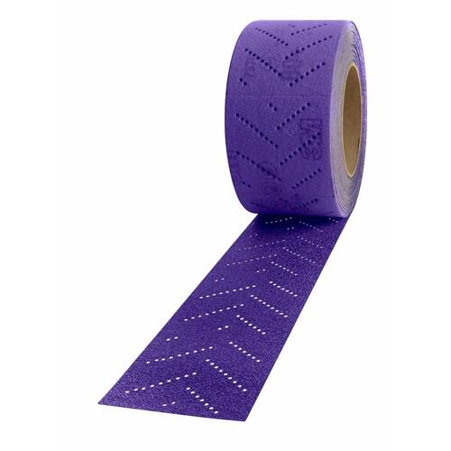 Cubitron Sandpaper - 12 Meter x 115 Millimeter; 80 Grit; Purple; Single Roll - 34462