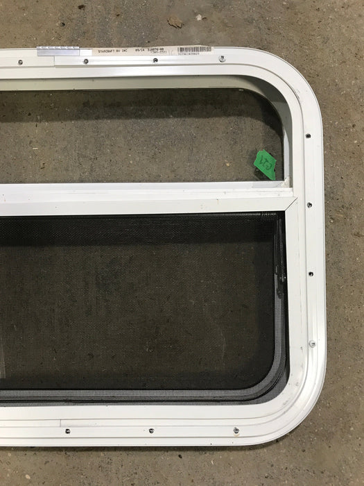 Used White Radius Opening Window : 23 1/2" W x 17 1/2" H x 1 1/2" D
