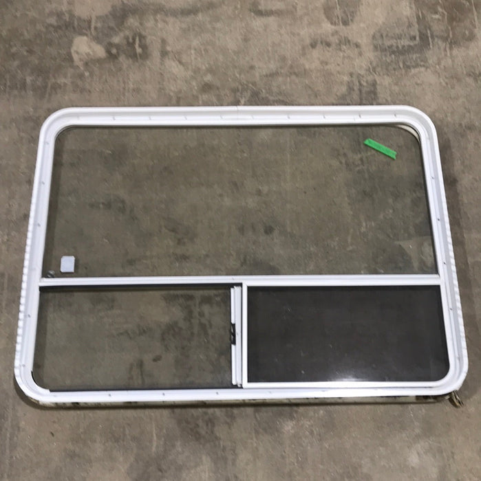 Used White Radius Opening Window : 47 1/2" W x 35 1/2" H x 2" D