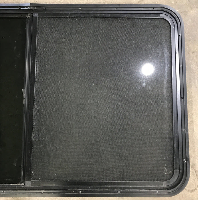 Used Black Radius Opening Window : 47 5/8" W x 28 1/2" H x 1 7/8" D