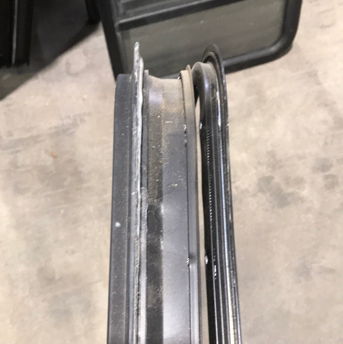USED Black Radius Opening Window : 47 1/4" W x 23" H x 2" D - Young Farts RV Parts