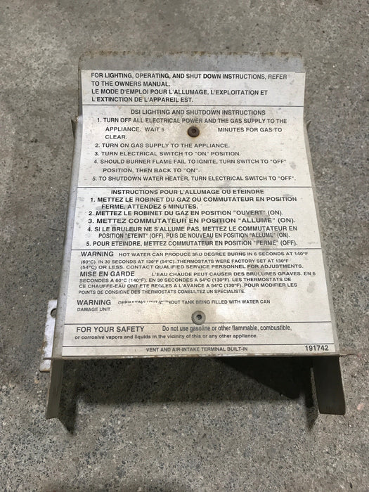 Used Suburban Water Heater Front Flue Collector - 101776