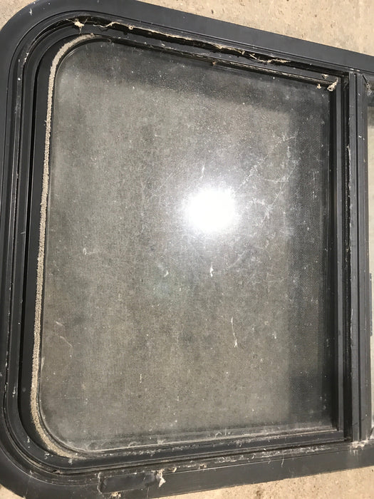 Used Black Radius Opening Window : 30 3/4" W X 18 1/2" H X 2" D