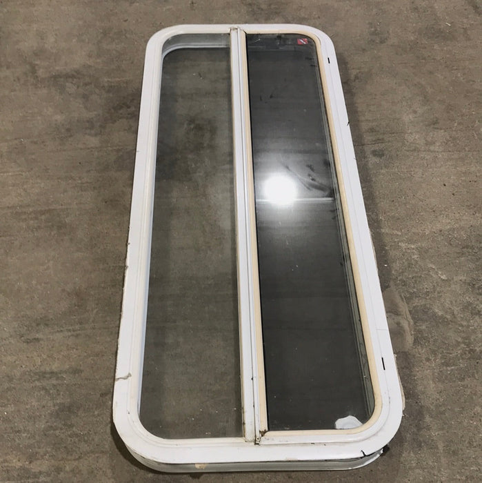 Used White Radius Opening Window : 47 3/4" W x 17 3/4" H x 2" D