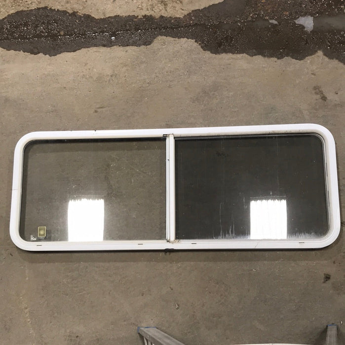 Used White Radius Opening Window : 59 1/2" W X 22" H X 2" D