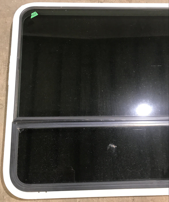 Used White Radius Opening Window : 43 1/2" W x 34 1/2" H x 1 7/8" D