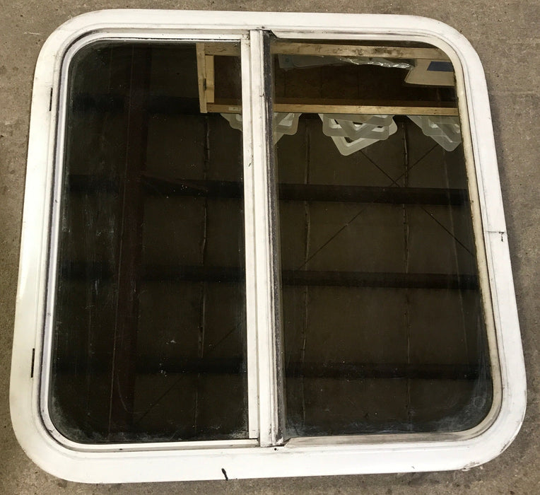 Used White Radius Opening Window : 25 1/2" W x 25 1/2" H x 1 7/8" D