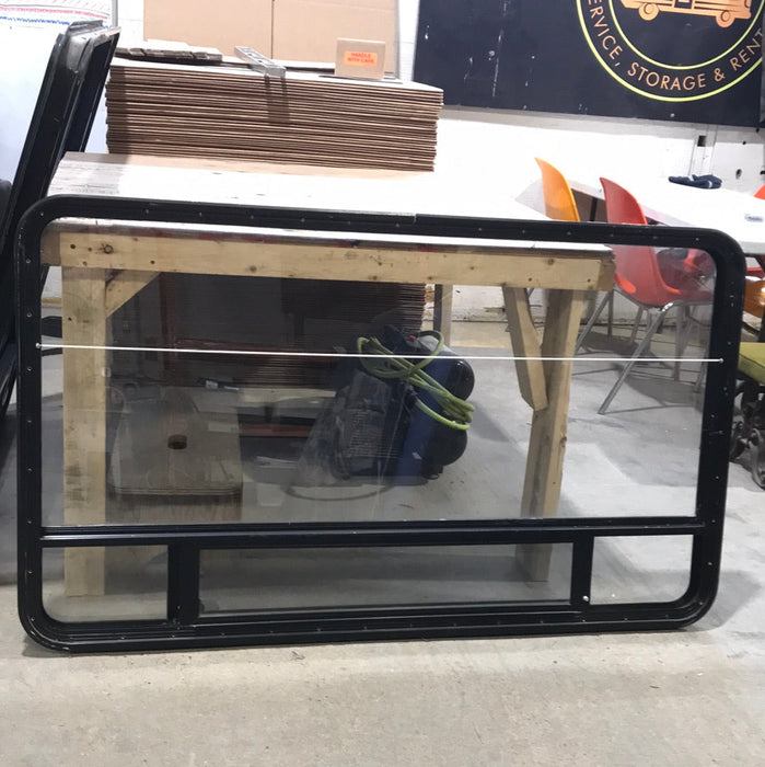 Used Black Radius Window : 59" W x 33 3/4" H x 2" D