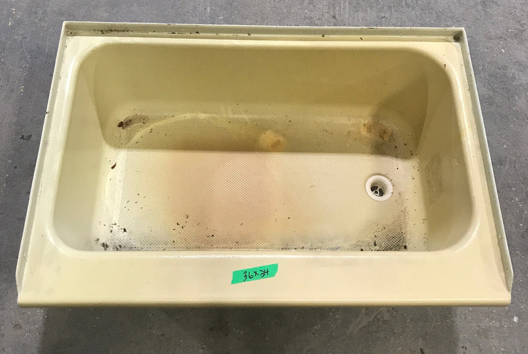 Used RV Bath Tub 36” L x 24" W - Right Hand Drain