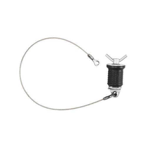 WHITECAP Boat Drain Plug - Bailer; With Stainless Steel Cable And Nut - S-0211C
