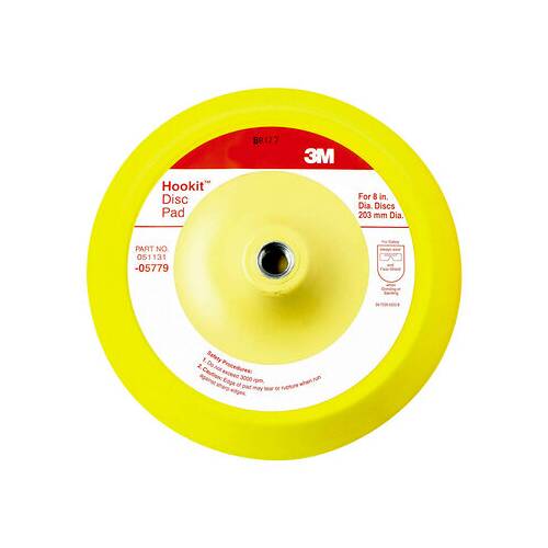 Foam Sanding Pad - 8" Diameter; Yellow; Single - 05779