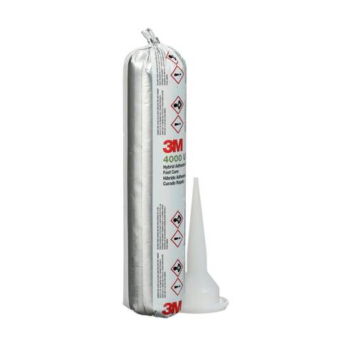3M 4000 UV Fast Cure Adhesive Sealant - 400 Milliliter; White; Sausage Pack - 06586