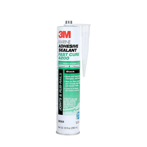 3M 4200 Fast Cure Adhesive Sealant - 10 Ounce Tube; Black - 06564